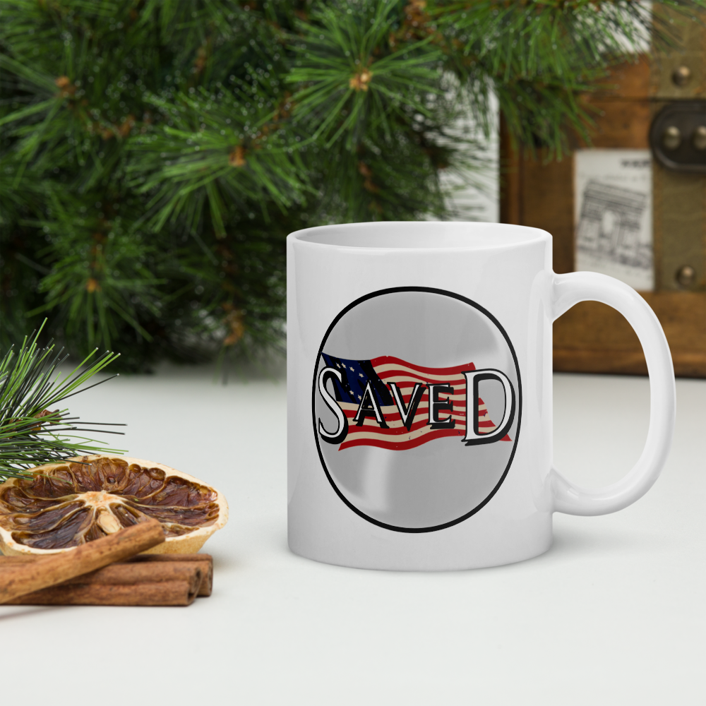 Liberty Collection™ SAVED White glossy mug