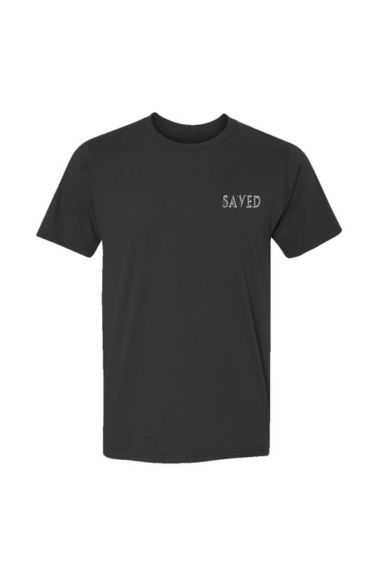 SAVED Collection™ — John 15:18 CrossBack™ USA-Made Ringspun T-Shirt