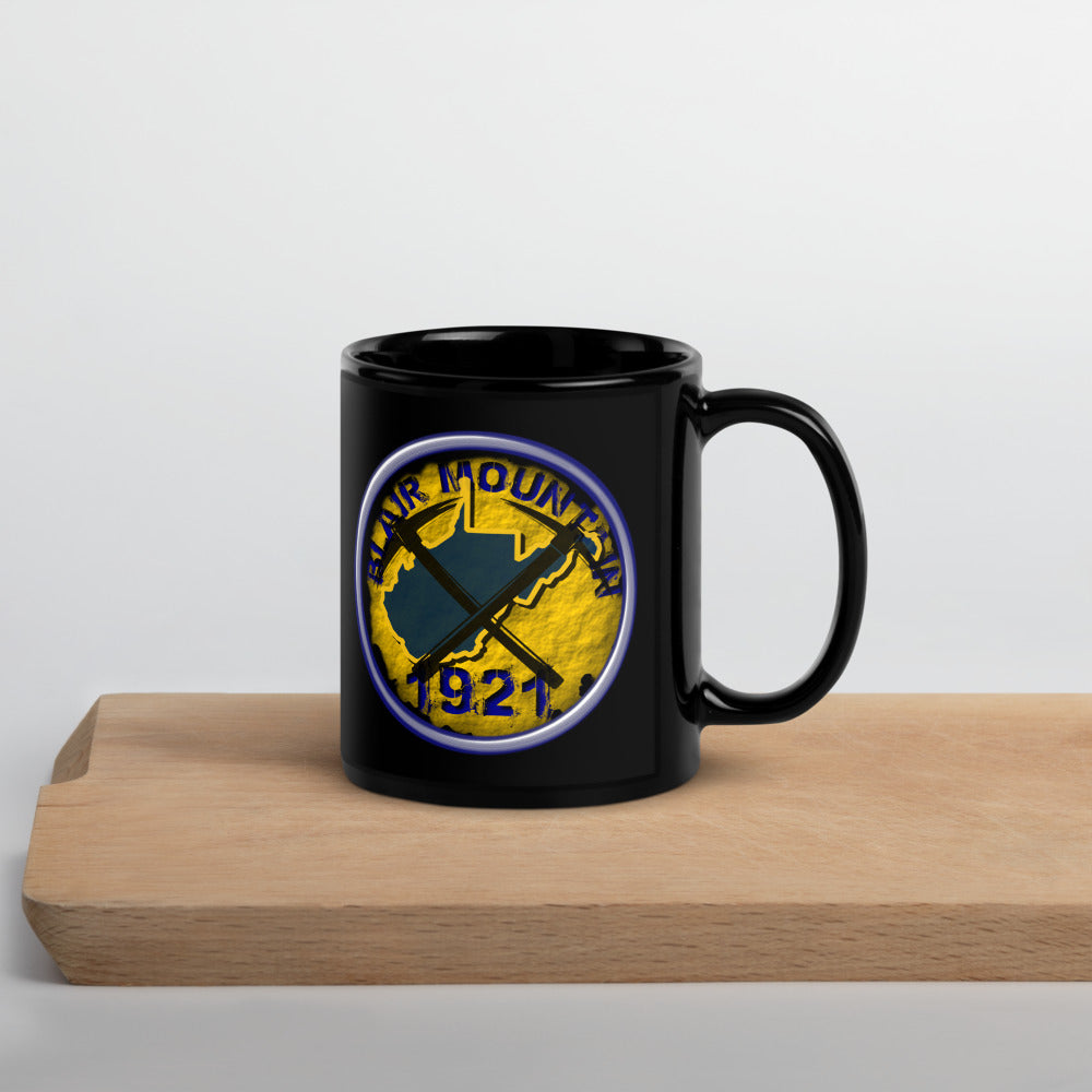 West Virginia Collection™ — Blair Mountain 1921 Black Glossy Mug | West Virginia Miners Tribute