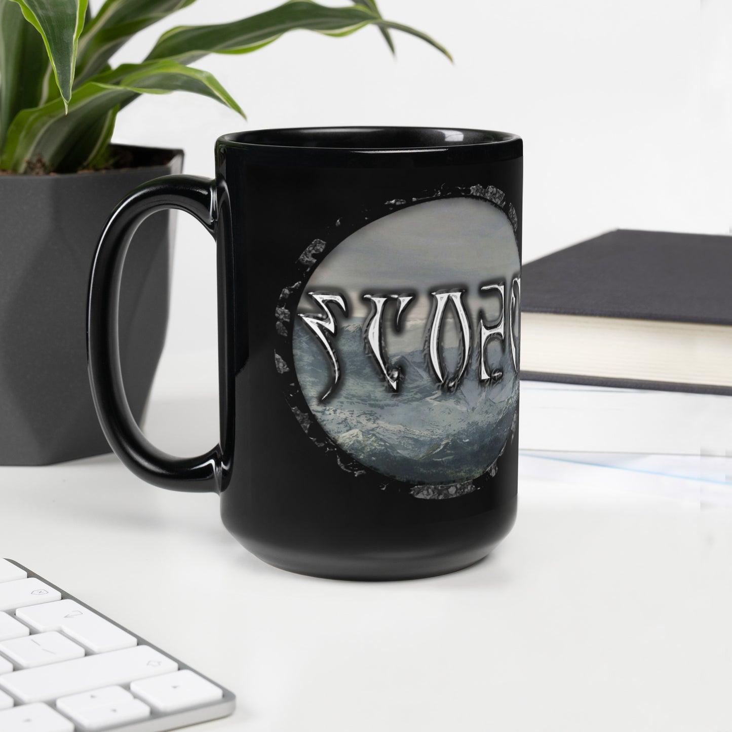 Tundra Collection™ — Daedric Edition™ Black Glossy Mug