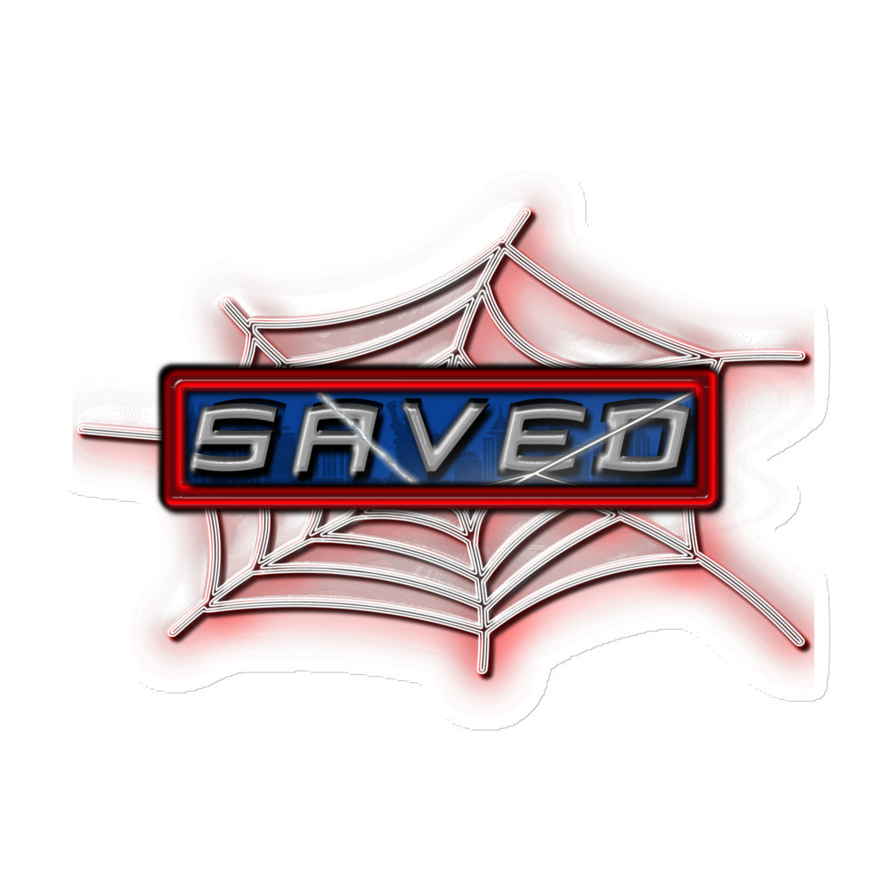 SAVED — Webbed Edition™ Magnet  Die-Cut | Faith • Freedom • Fandom