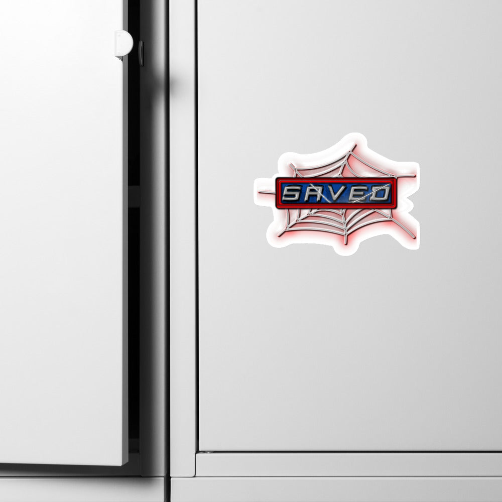 Hero Collection™ —  SAVED Webbed Edition™ Magnet  Die-Cut | Faith • Freedom • Fandom