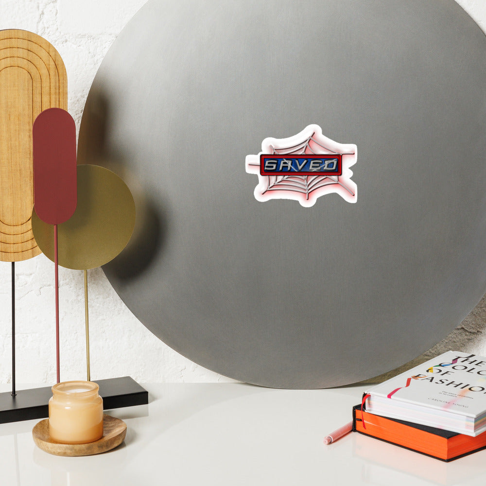 SAVED — Webbed Edition™ Magnet  Die-Cut | Faith • Freedom • Fandom