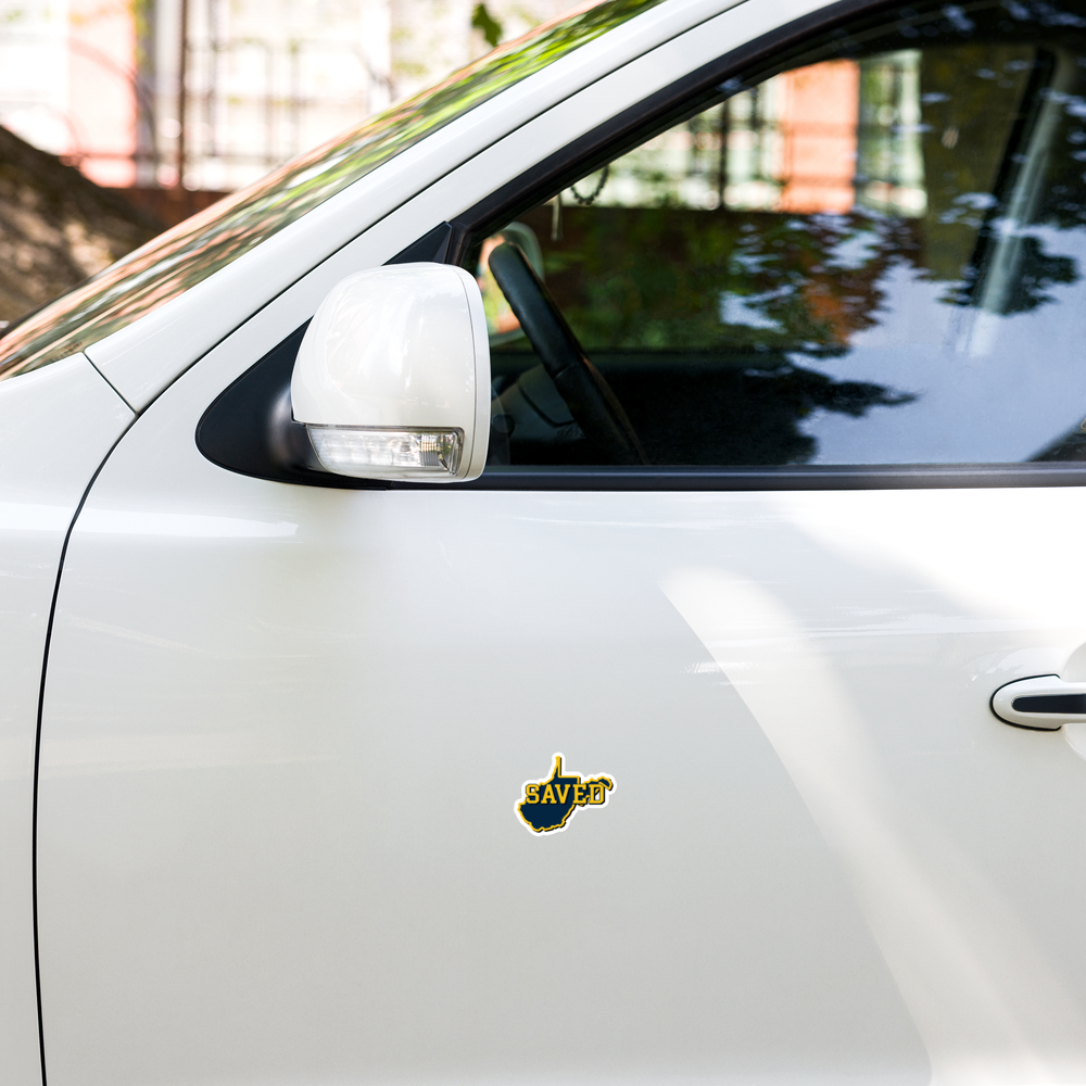 West Virginia Collection™ — SAVED West Virginia Bubble-Free Sticker | Faith & Freedom Edition