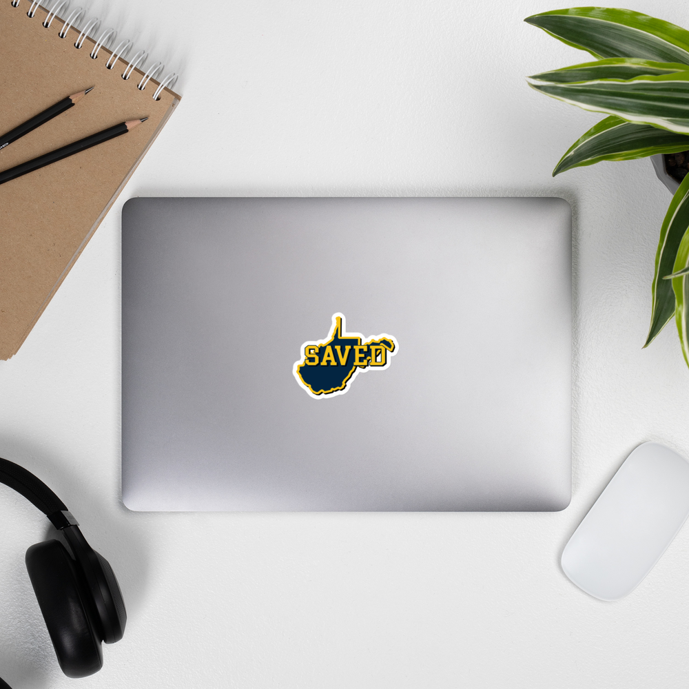 West Virginia Collection™ — SAVED West Virginia Bubble-Free Sticker | Faith & Freedom Edition