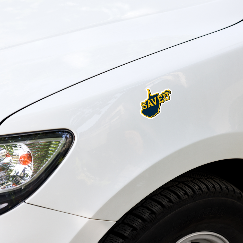 West Virginia Collection™ — SAVED West Virginia Bubble-Free Sticker | Faith & Freedom Edition