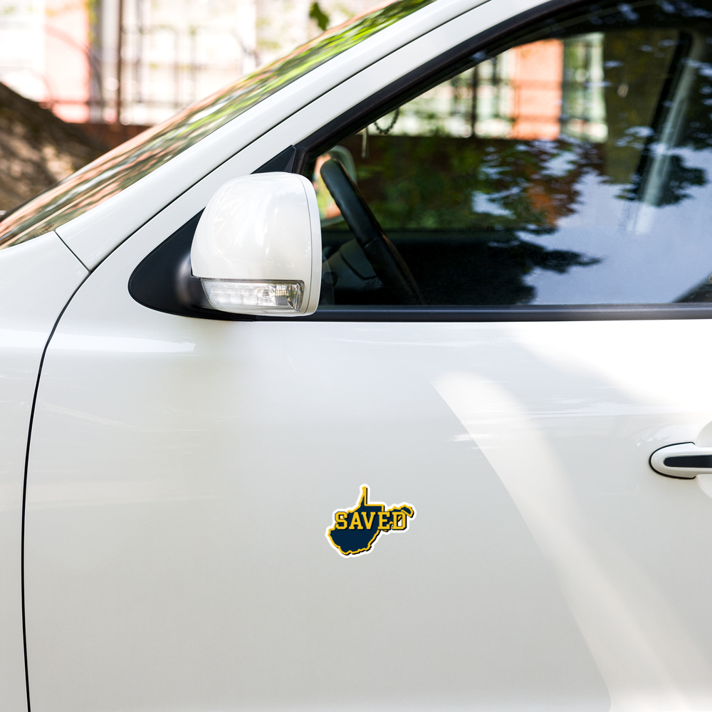 West Virginia Collection™ — SAVED West Virginia Bubble-Free Sticker | Faith & Freedom Edition