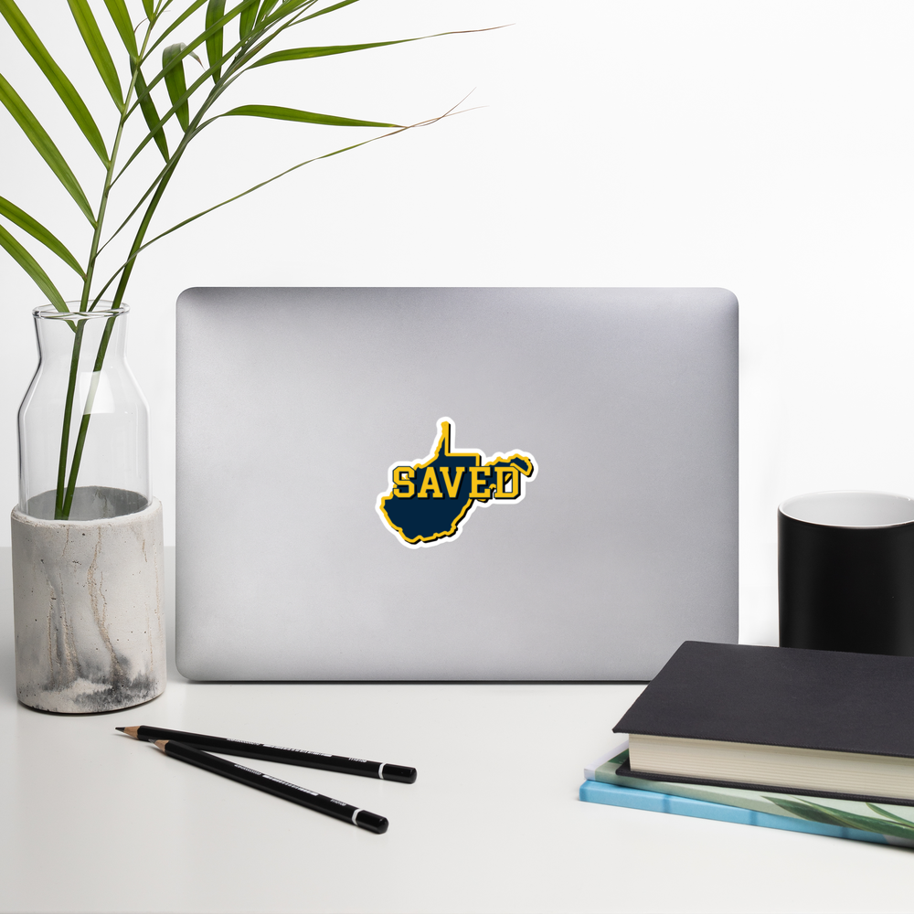 West Virginia Collection™ — SAVED West Virginia Bubble-Free Sticker | Faith & Freedom Edition