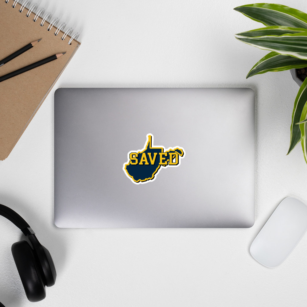 West Virginia Collection™ — SAVED West Virginia Bubble-Free Sticker | Faith & Freedom Edition