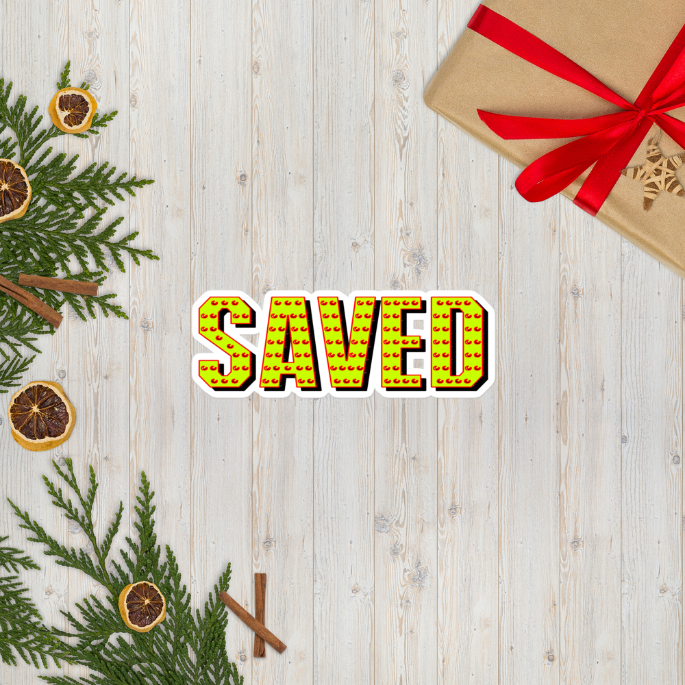 SAVED "Iron Hero Edition- Yellow" Bubble-free stickers