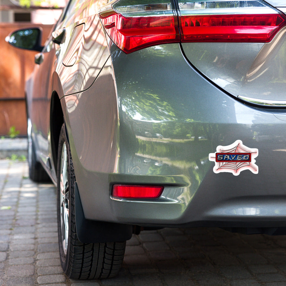 Hero Collection™ — SAVED Webbed Edition™  Bubble-Free Kiss-Cut Sticker | Faith • Freedom • Fandom