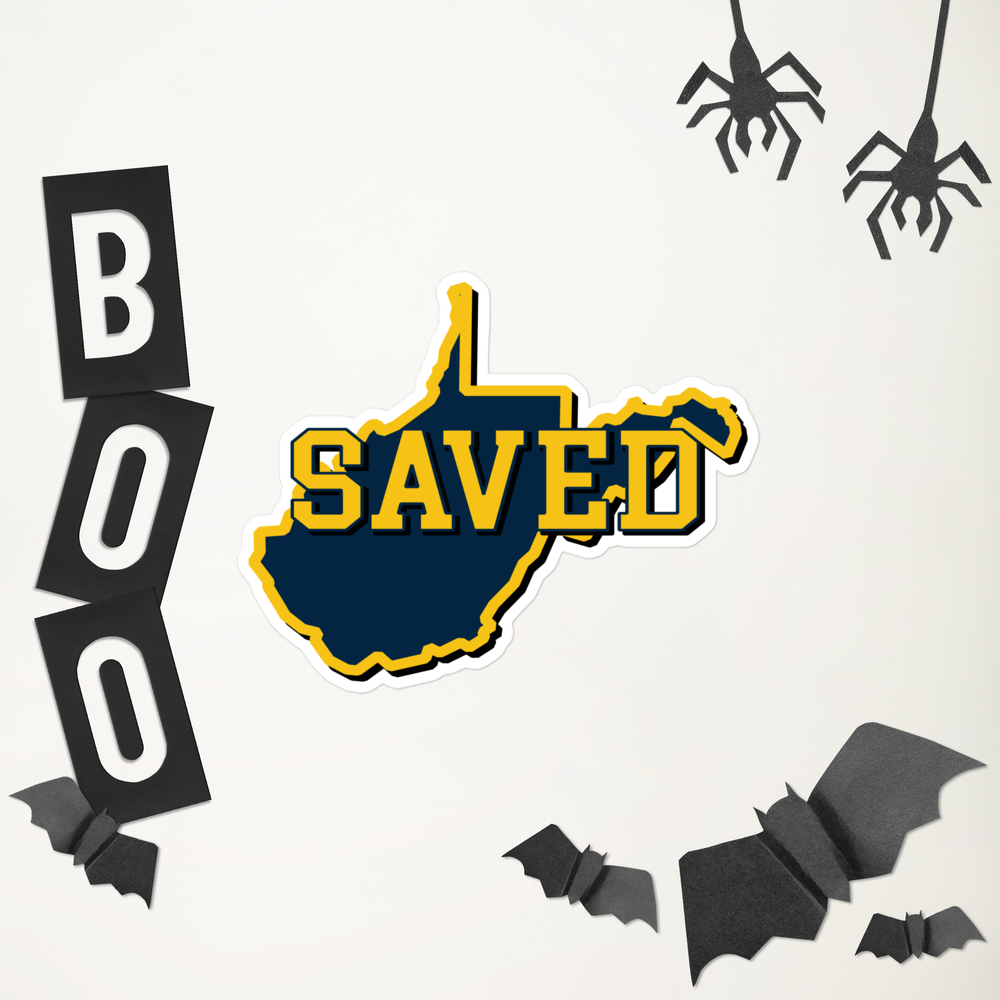 West Virginia Collection™ — SAVED West Virginia Bubble-Free Sticker | Faith & Freedom Edition