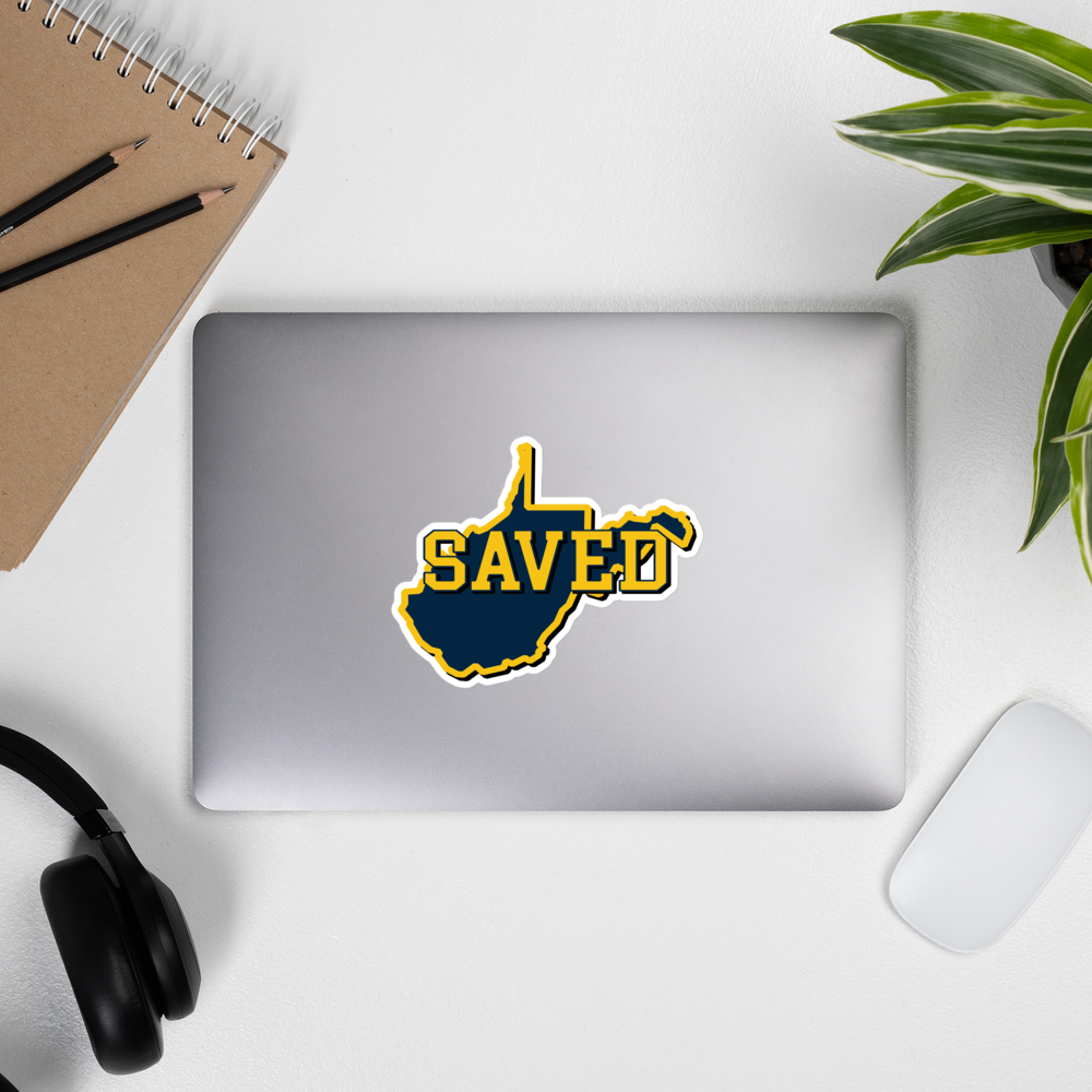 West Virginia Collection™ — SAVED West Virginia Bubble-Free Sticker | Faith & Freedom Edition