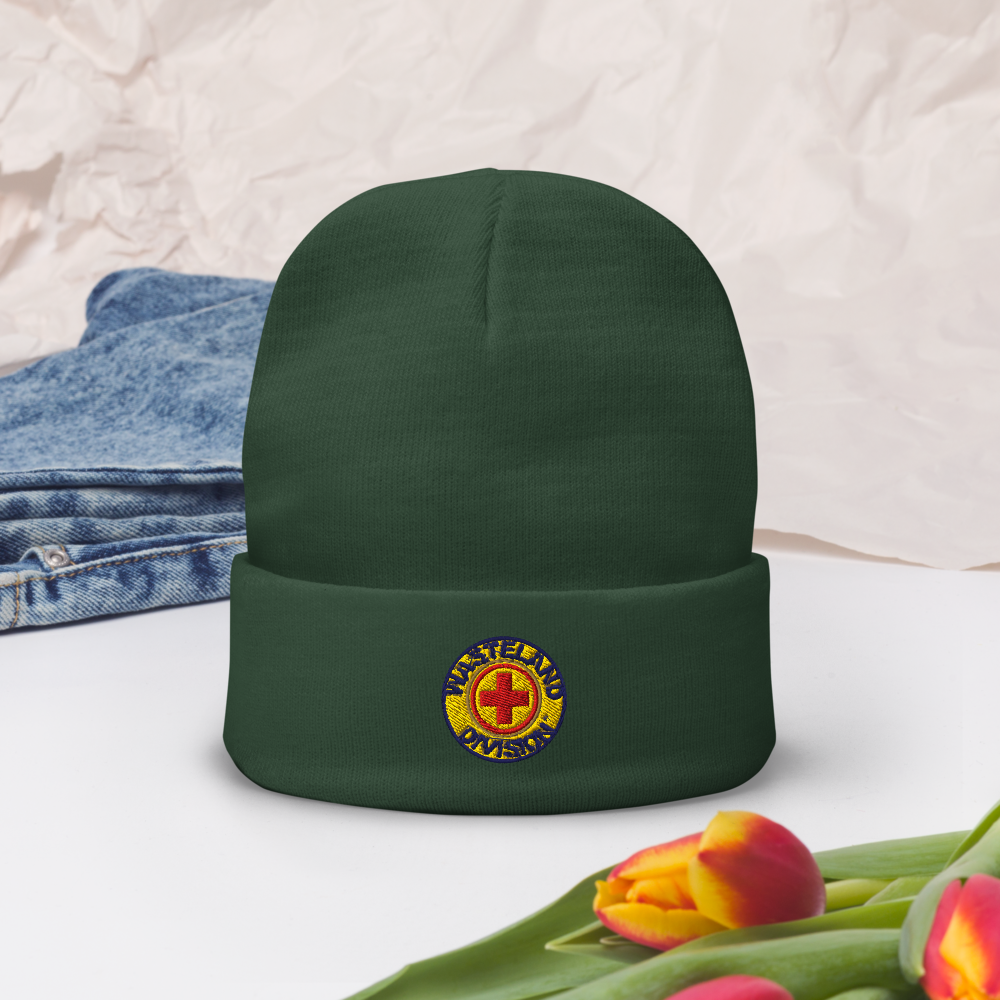 Wasteland Division™ Medic Corps Embroidered Beanie– Standard Issue Cold-Weather Gear