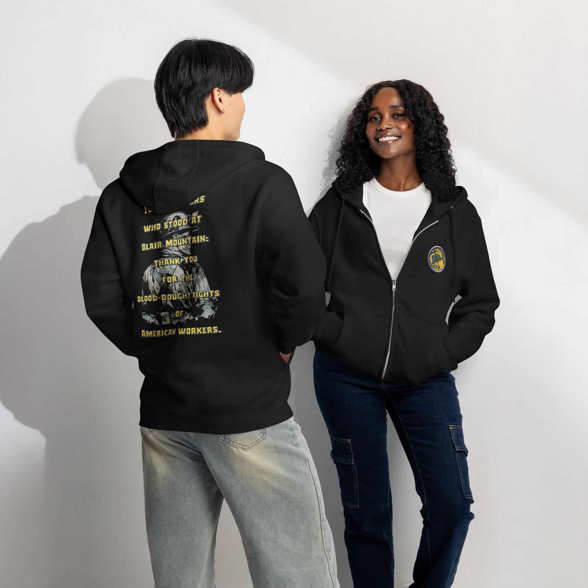 West Virginia Collection™ — Blair Mountain 1921 | West Virginia Miners Tribute Premium full zip hoodie