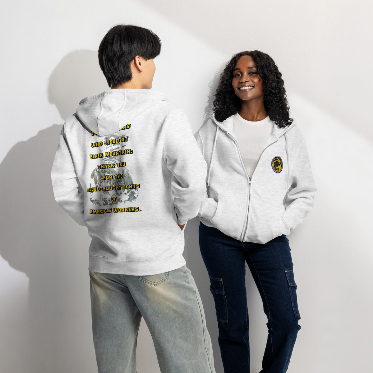 West Virginia Collection™ — Blair Mountain 1921 | West Virginia Miners Tribute Premium full zip hoodie