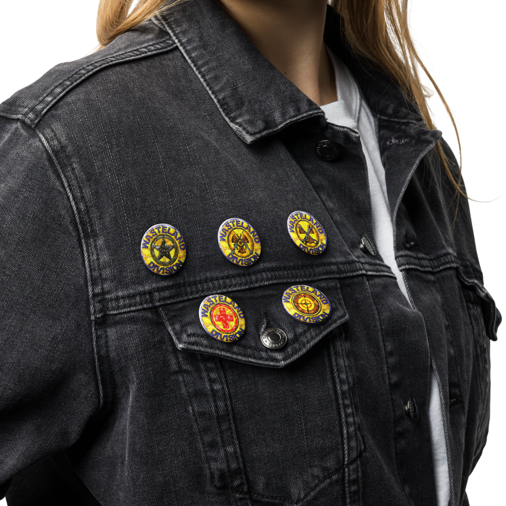 Wasteland Division™ 1.25″ Button Set (5-Pack) Set of pin buttons