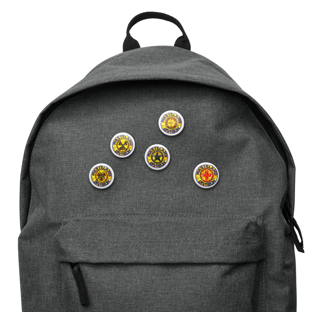 Wasteland Division™ 1.25″ Button Set (5-Pack) Set of pin buttons