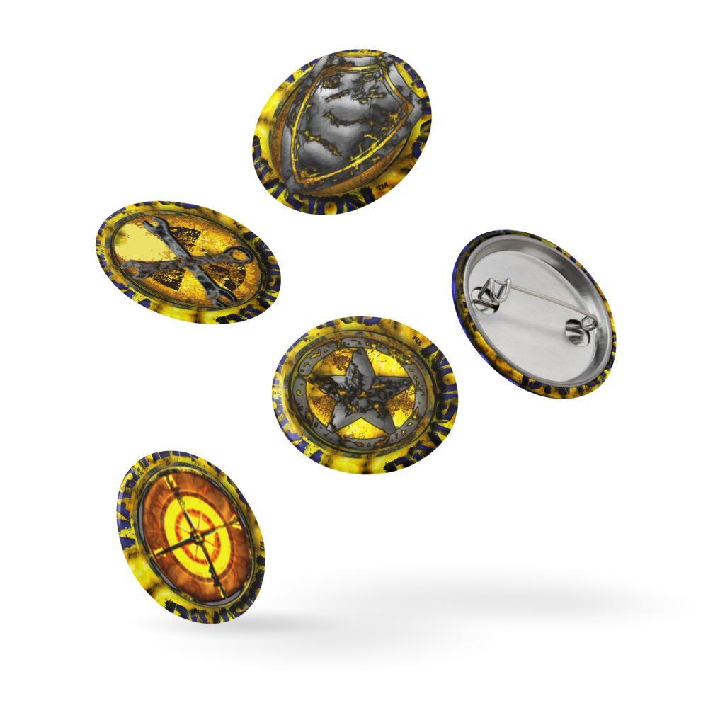 Wasteland Division™ 1.25″ Button Set (5-Pack) Set of pin buttons