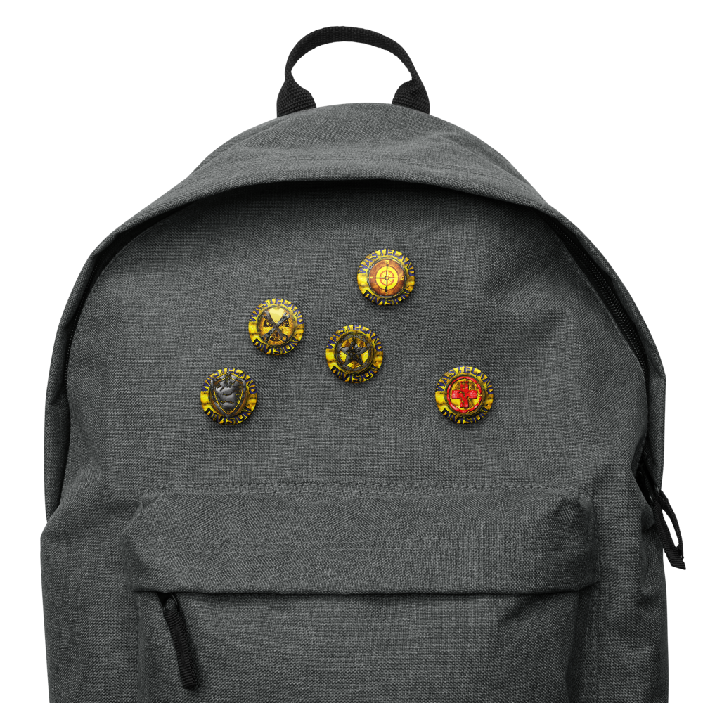 Wasteland Division™ 1.25″ Button Set (5-Pack) Set of pin buttons
