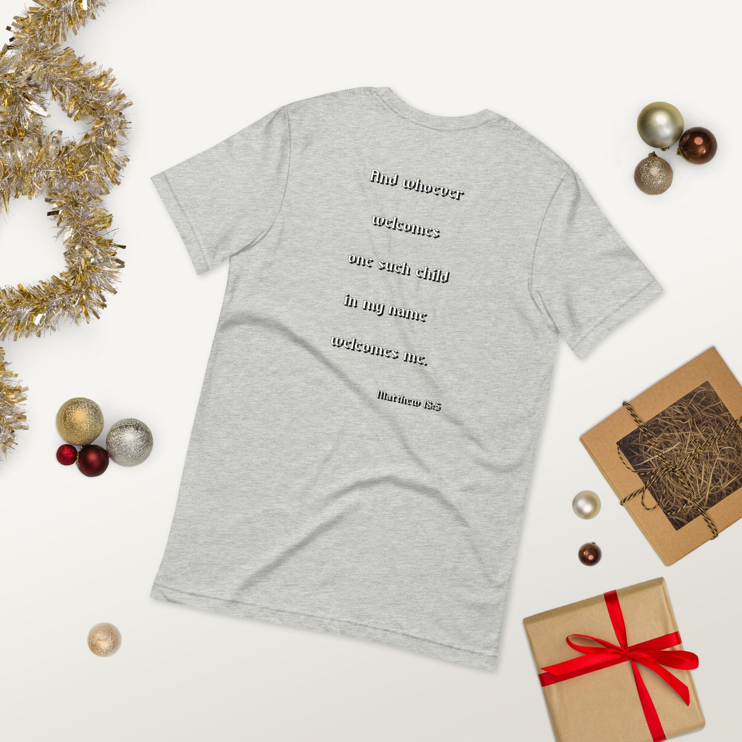 SAVED Collection™— Matthew 18:5 Liberty Edition Scripture Unisex t-shirt