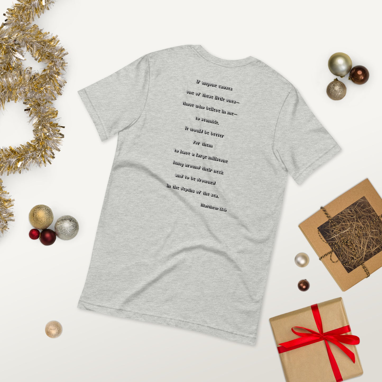 SAVED Collection™— Matthew 18:6 Liberty Edition Scripture Unisex t-shirt