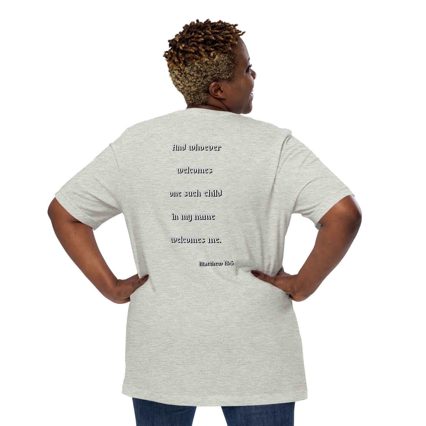 SAVED Collection™— Matthew 18:5 Liberty Edition Scripture Unisex t-shirt