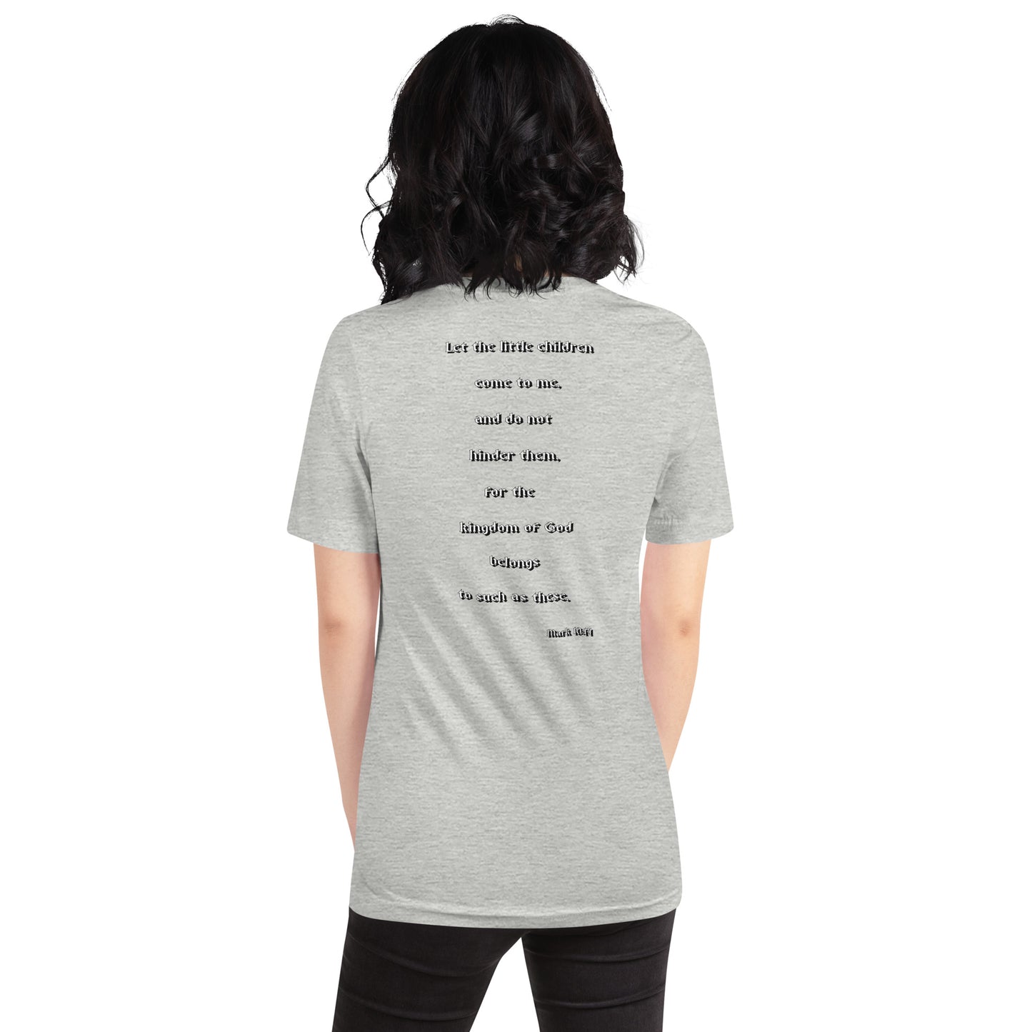 SAVED Collection™— Mark 10:14 Scripture Unisex t-shirt