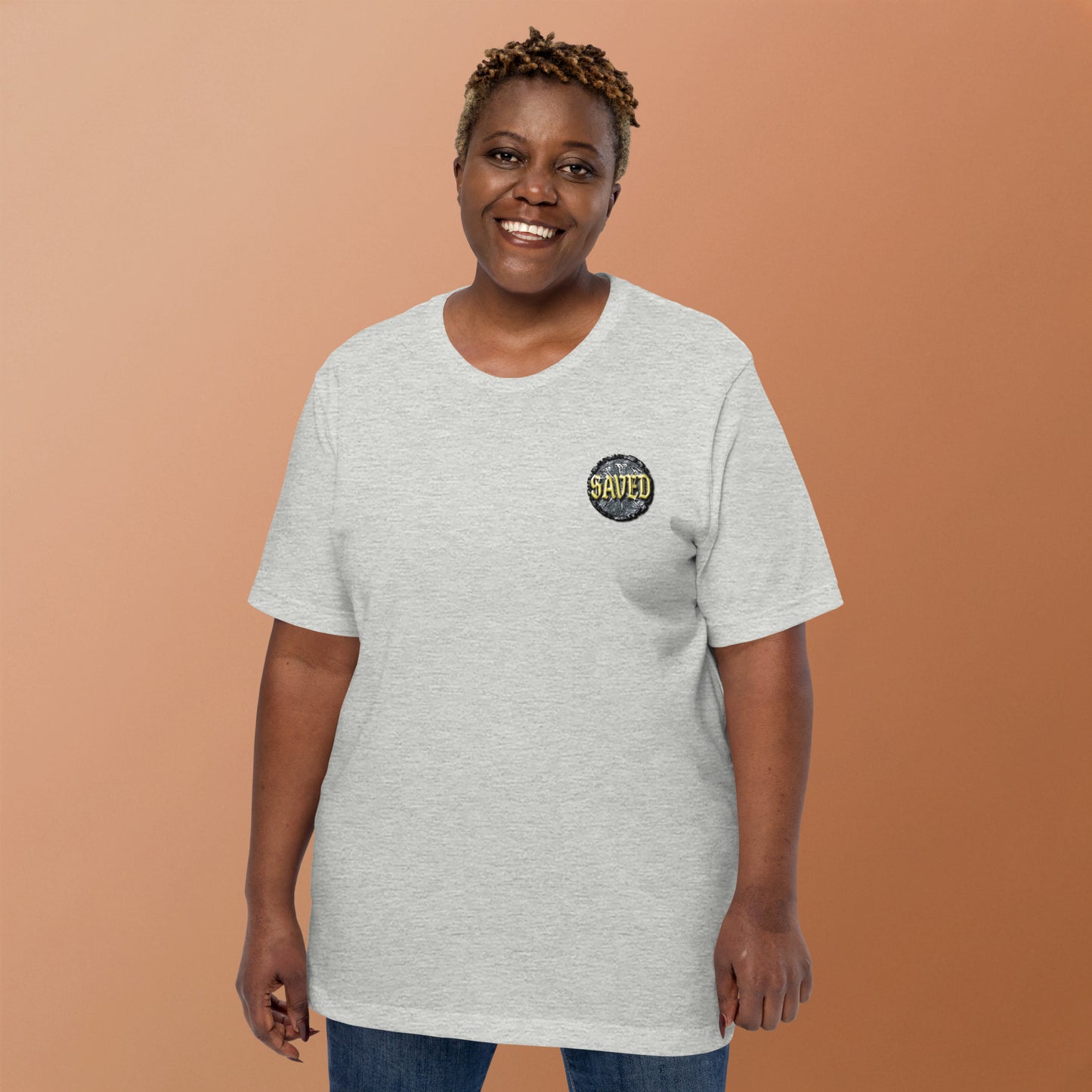 SAVED Collection™— Matthew 18:5 Liberty Edition Scripture Unisex t-shirt
