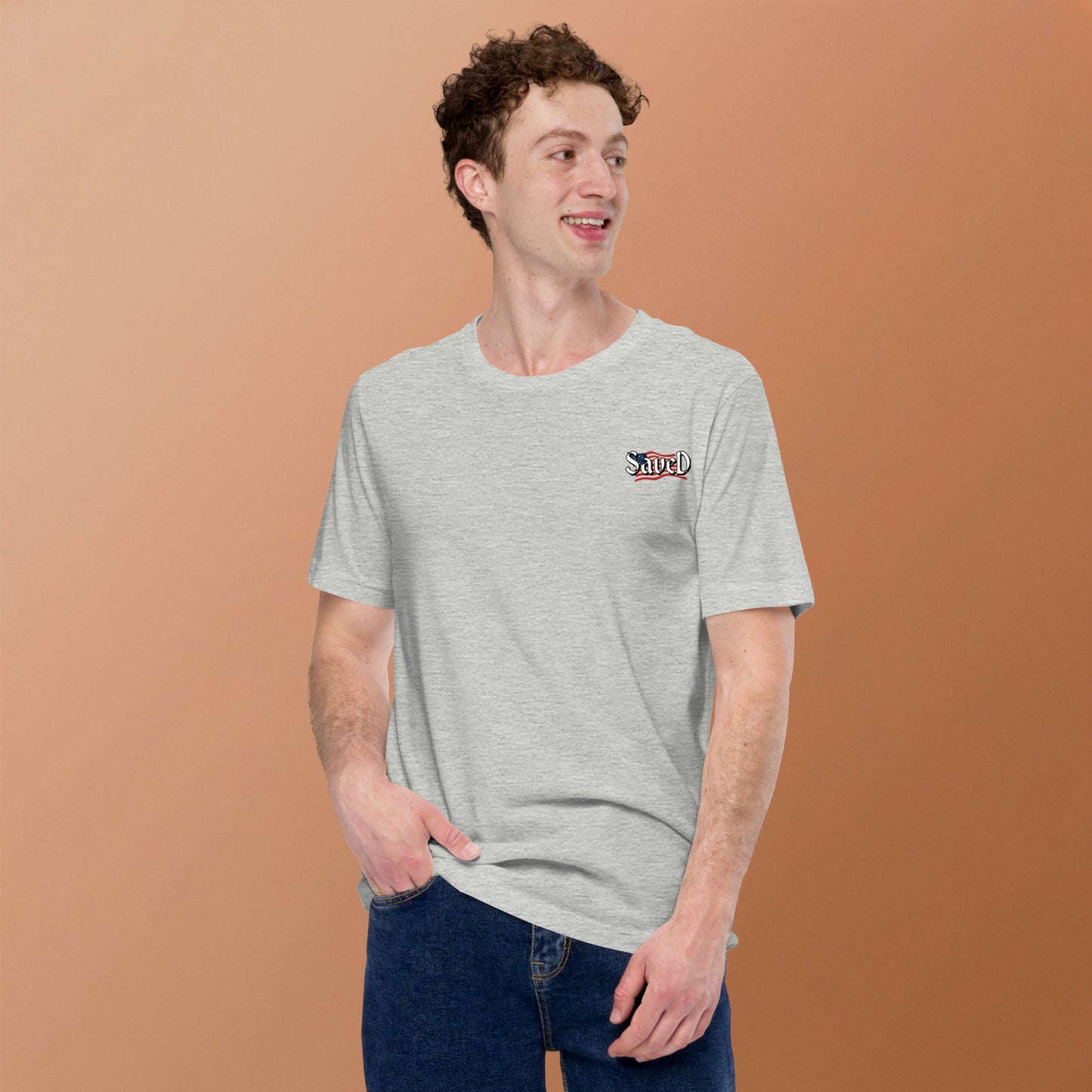 SAVED Collection™— Luke 9:48 Liberty Edition Scripture Unisex t-shirt