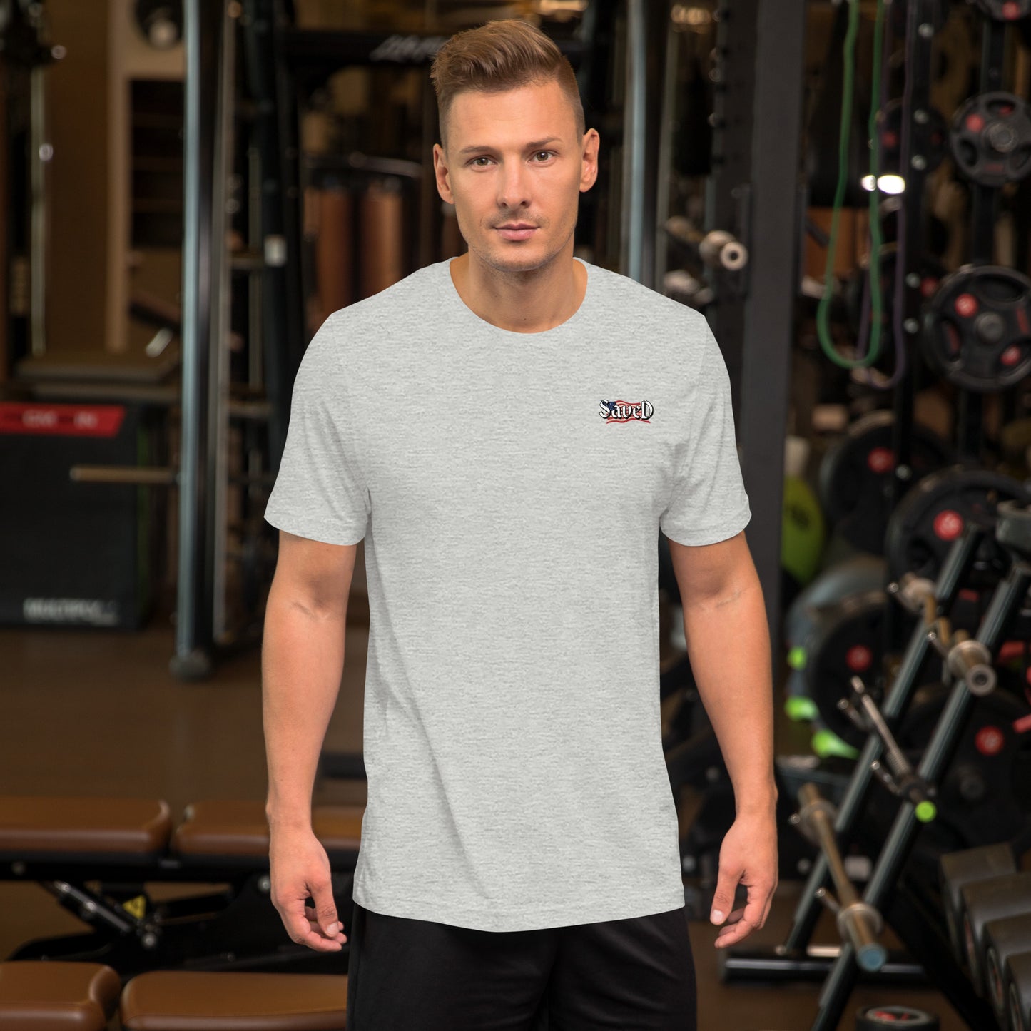 SAVED Collection™— Mark 10:27 Liberty Edition Scripture Unisex t-shirt