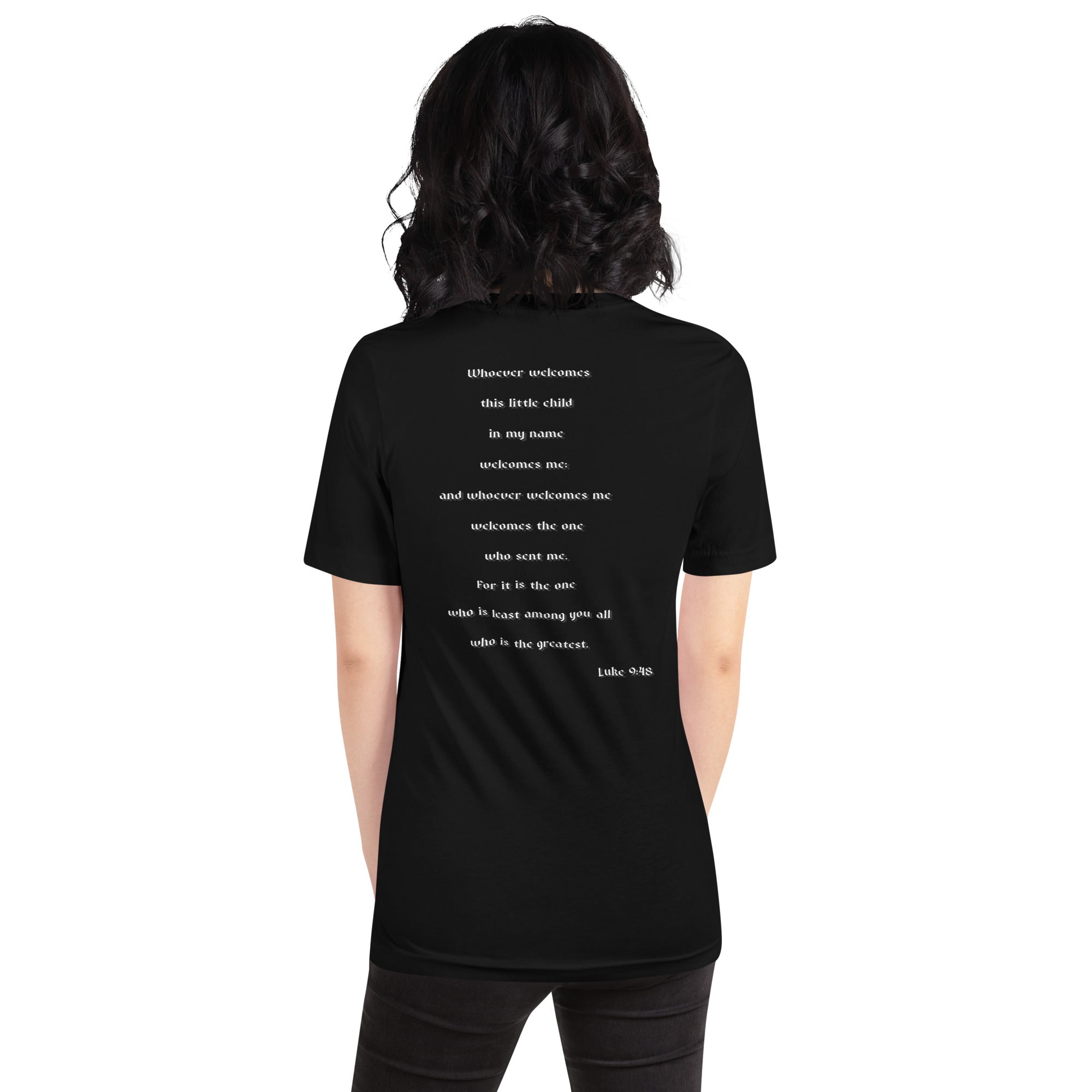 SAVED Collection Luke 9:48 Unisex t-shirt
