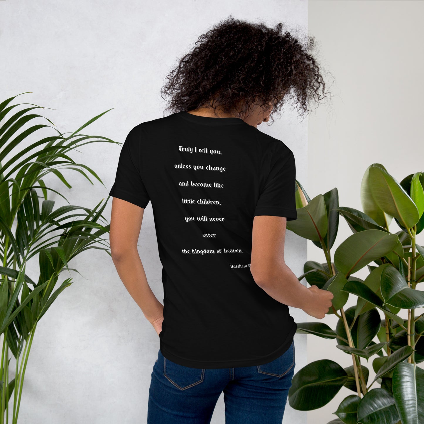 SAVED Collection™— Matthew 18:3 Liberty Edition Scripture Unisex t-shirt
