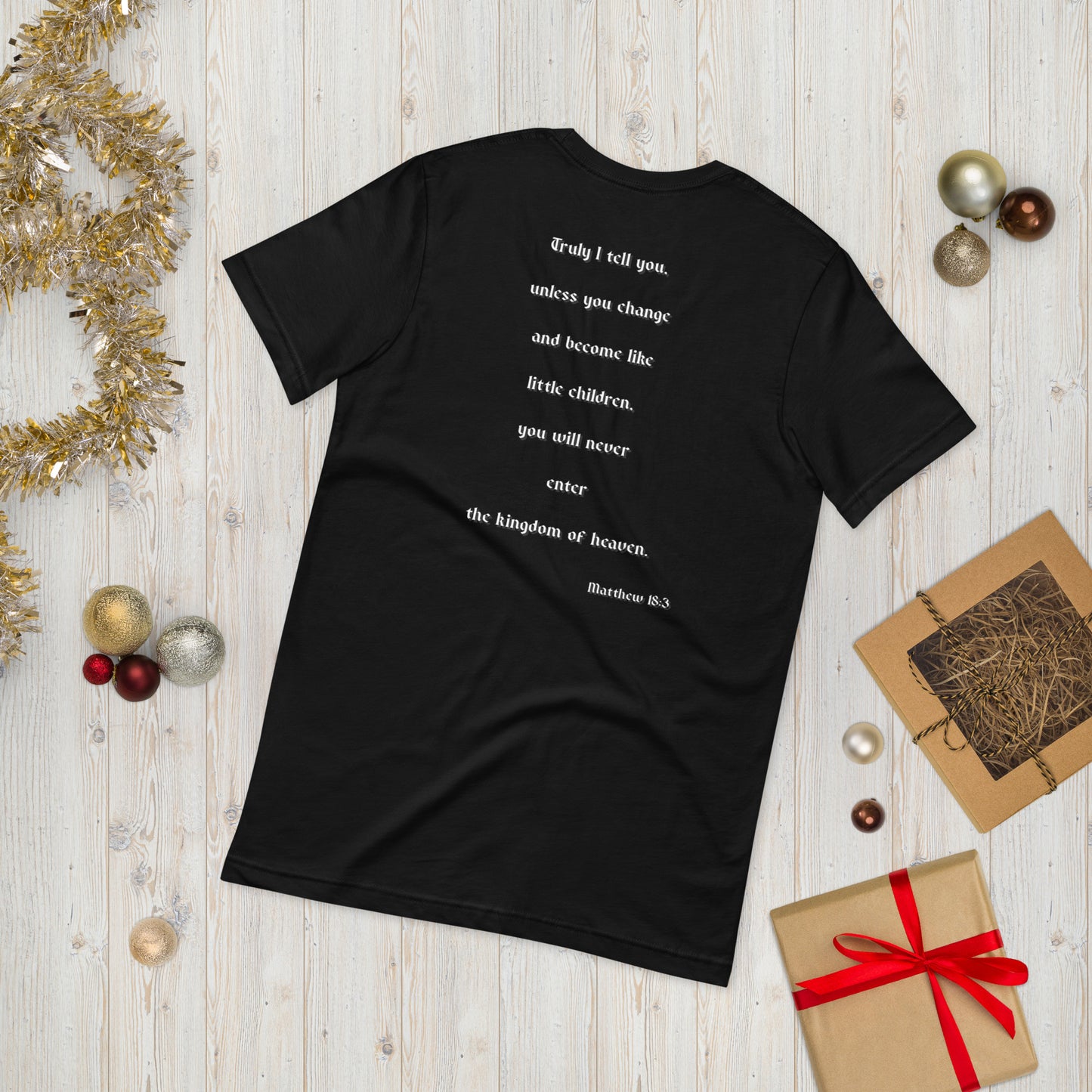 SAVED Collection™— Matthew 18:3 Liberty Edition Scripture Unisex t-shirt