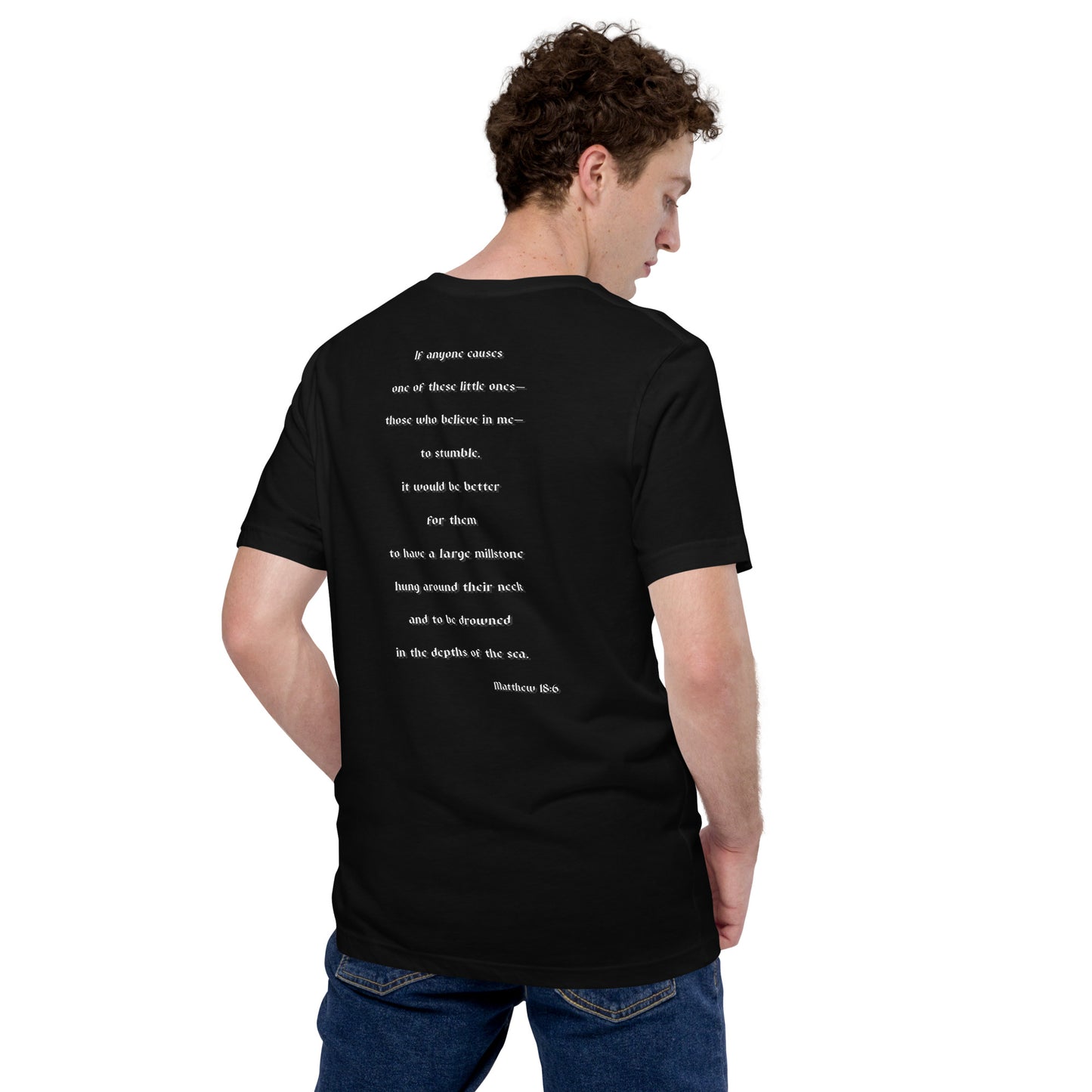 SAVED Collection™— Matthew 18:6 Liberty Edition Scripture Unisex t-shirt