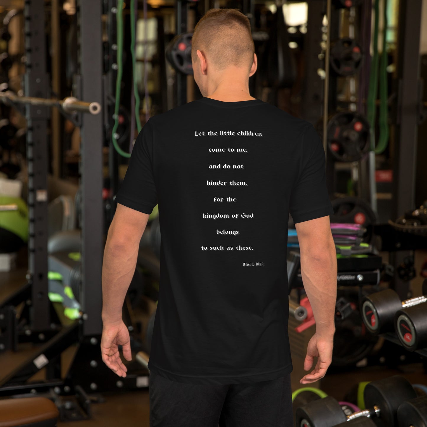 SAVED Collection™— Mark 10:14 Scripture Unisex t-shirt