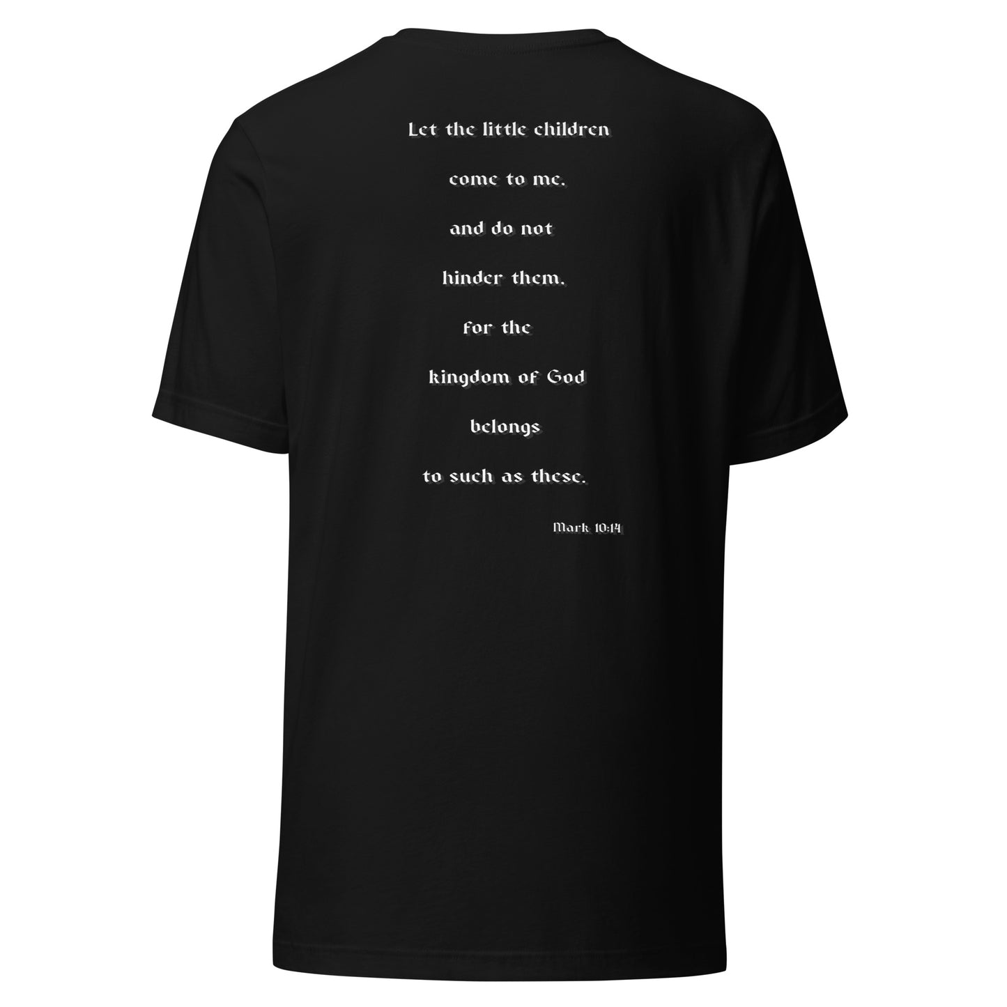 SAVED Collection™— Mark 10:14 Scripture Unisex t-shirt