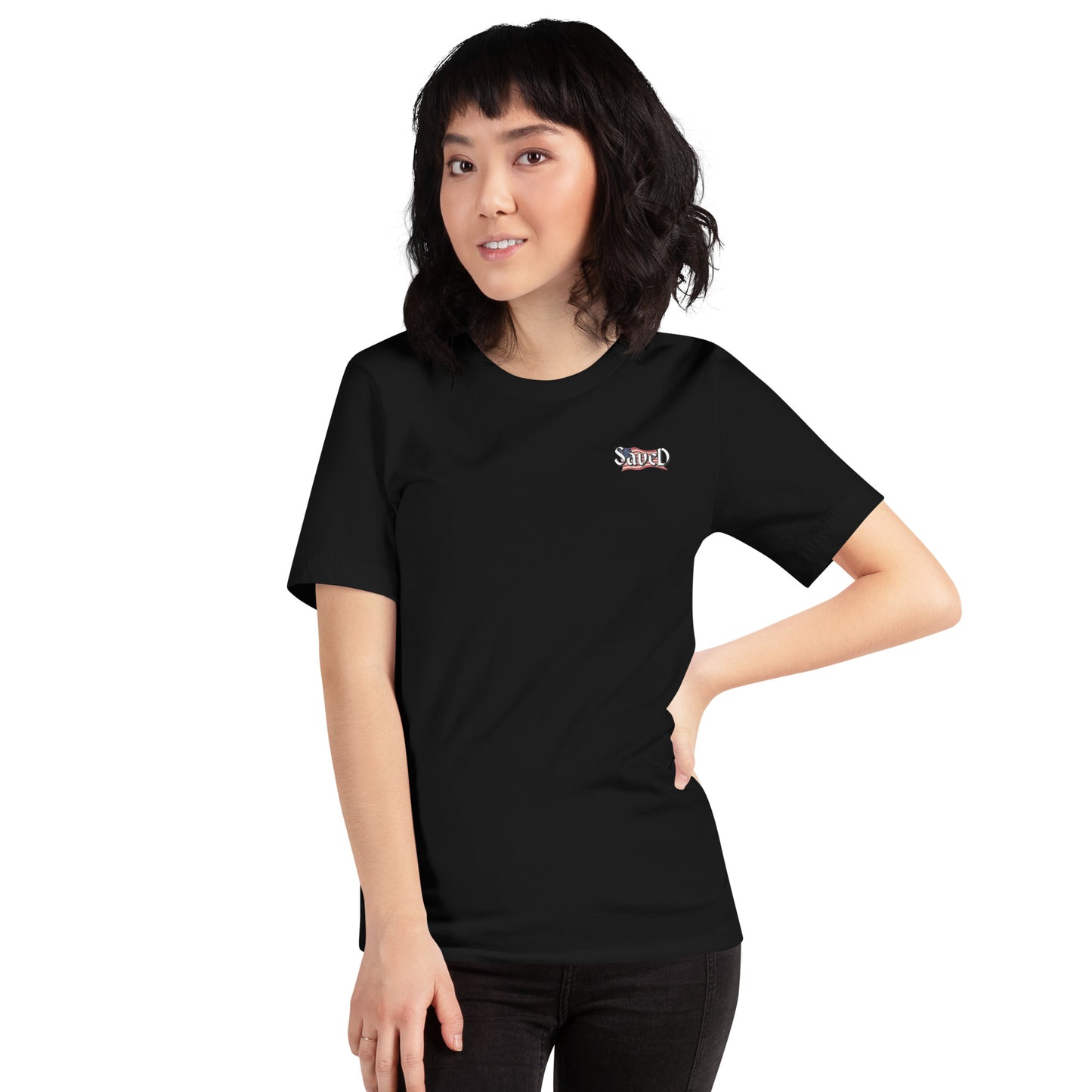 SAVED Collection™— Mark 10:14 Liberty Edition Scripture Unisex t-shirt