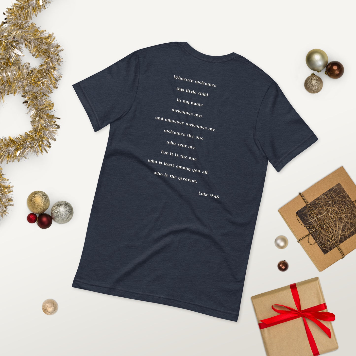 SAVED Collection™— Luke 9:48 Liberty Edition Scripture Unisex t-shirt
