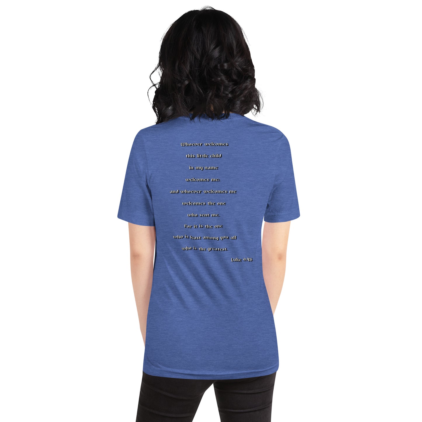 SAVED Collection™— Luke 9:48 Liberty Edition Scripture Unisex t-shirt