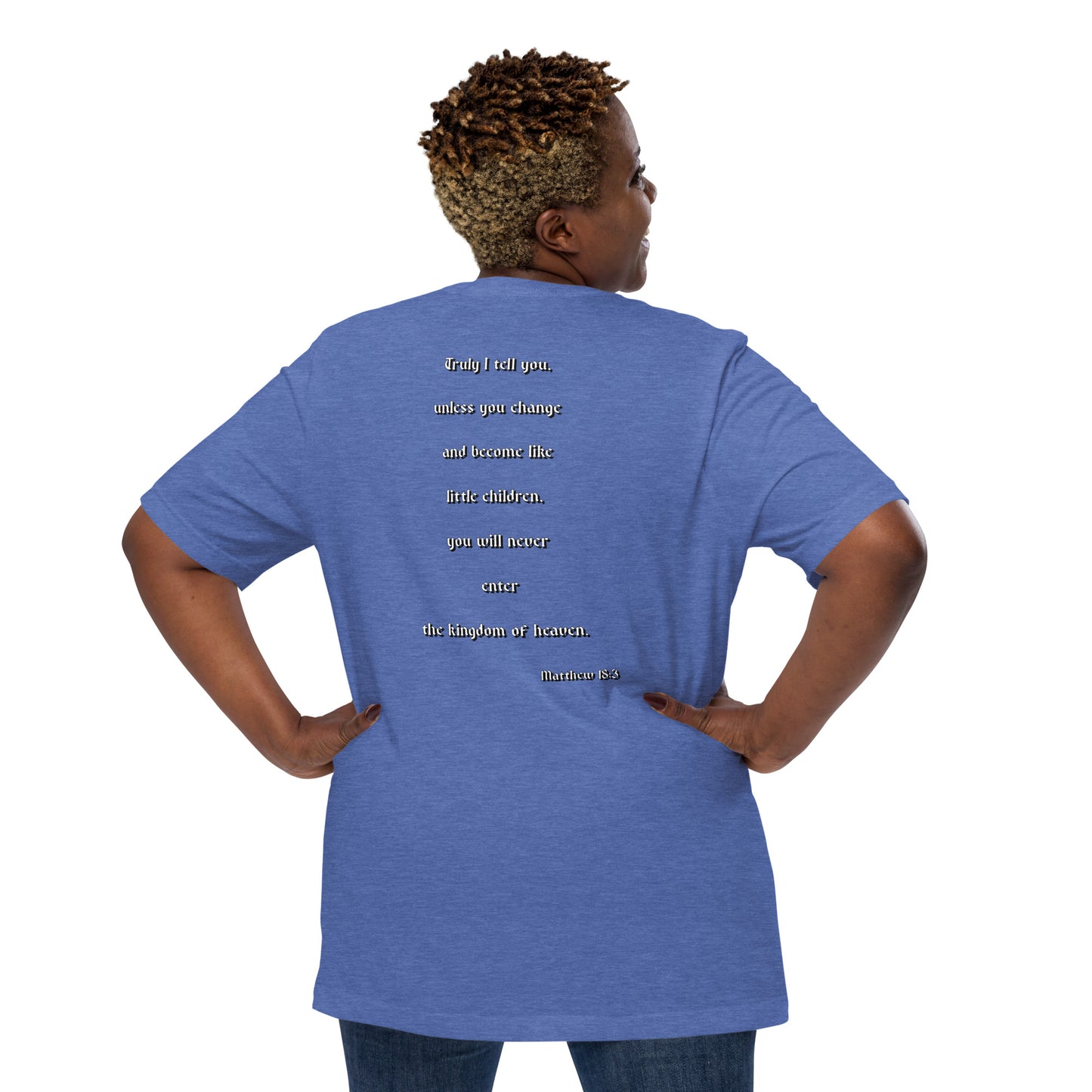 SAVED Collection™— Matthew 18:3 Liberty Edition Scripture Unisex t-shirt