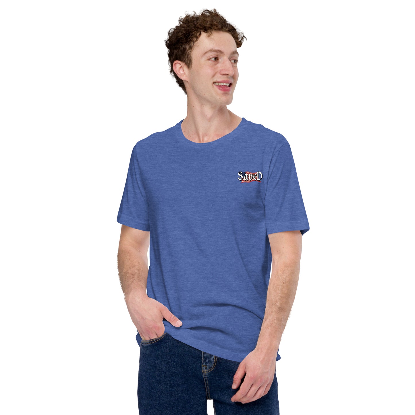 SAVED Collection™— Mark 10:14 Liberty Edition Scripture Unisex t-shirt