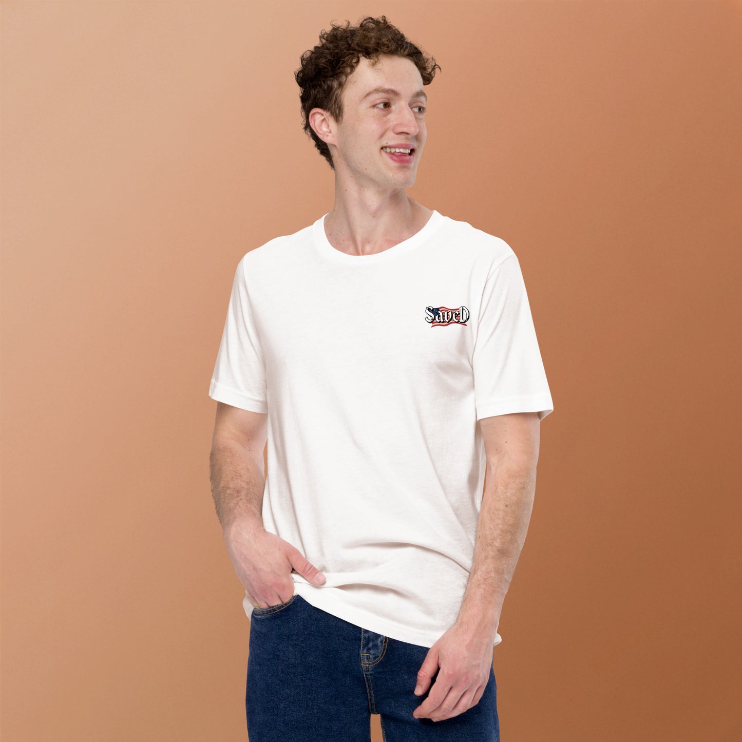 SAVED Collection™— Luke 9:48 Liberty Edition Scripture Unisex t-shirt