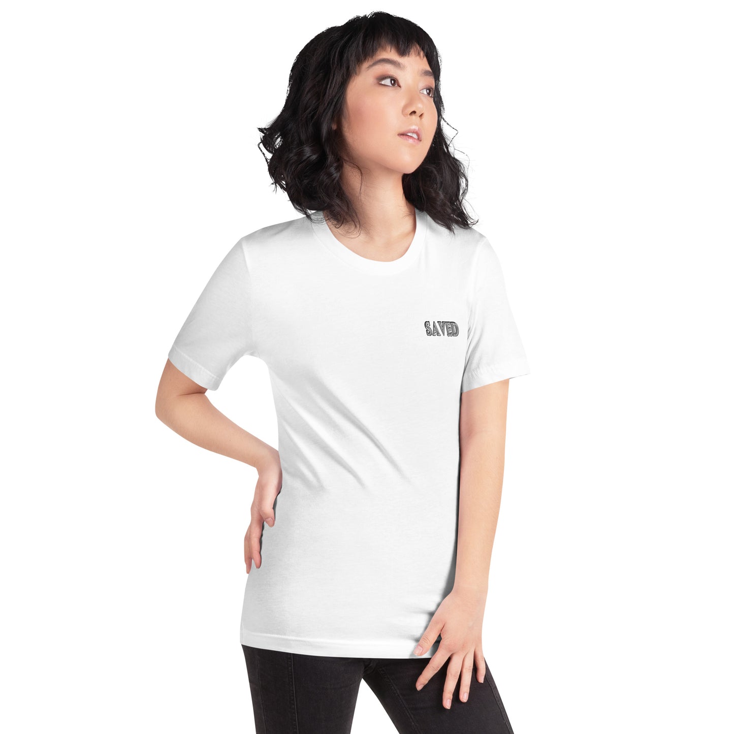 SAVED Collection™— Matthew 18:5 Scripture Unisex t-shirt