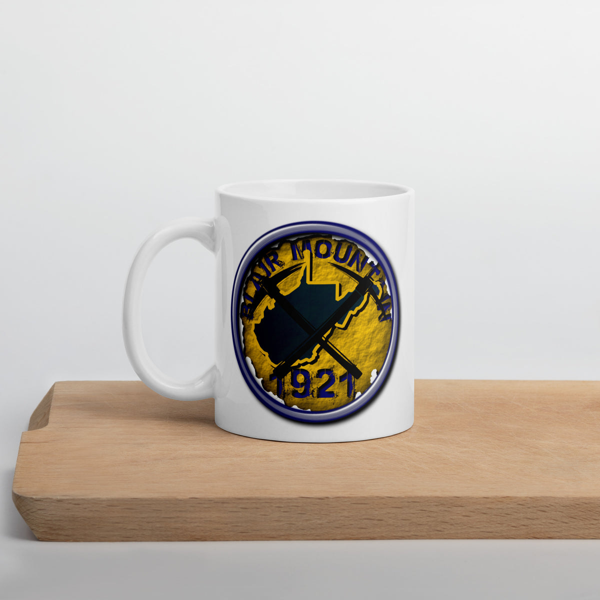 West Virginia Collection™ — Blair Mountain 1921 White Glossy Mug | West Virginia Miners Tribute