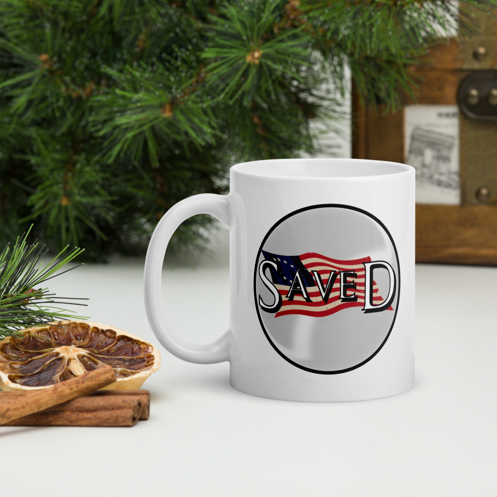 Liberty Collection™ SAVED White glossy mug
