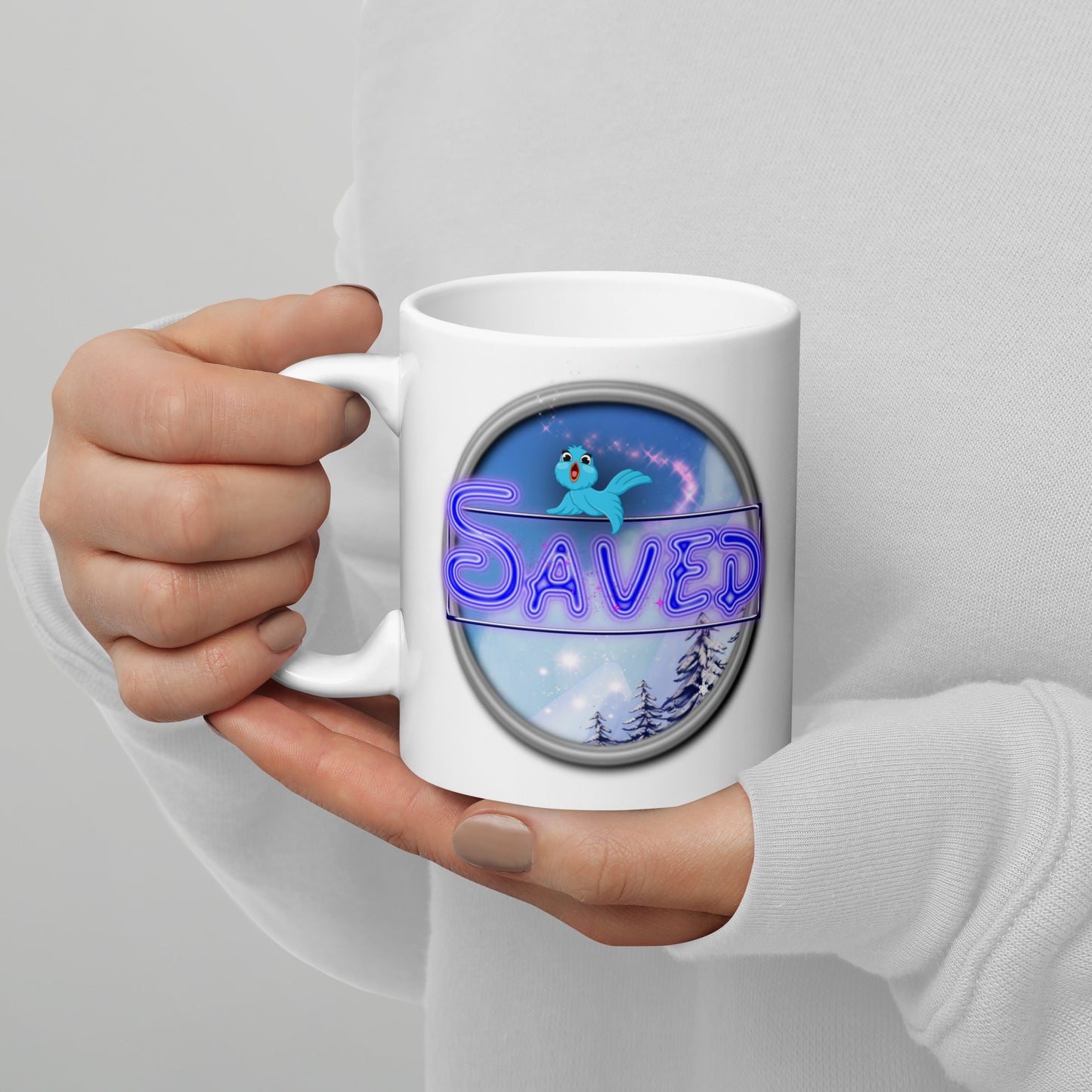 Cozy Corner™ SAVED —Enchanted Edition™ White glossy mug