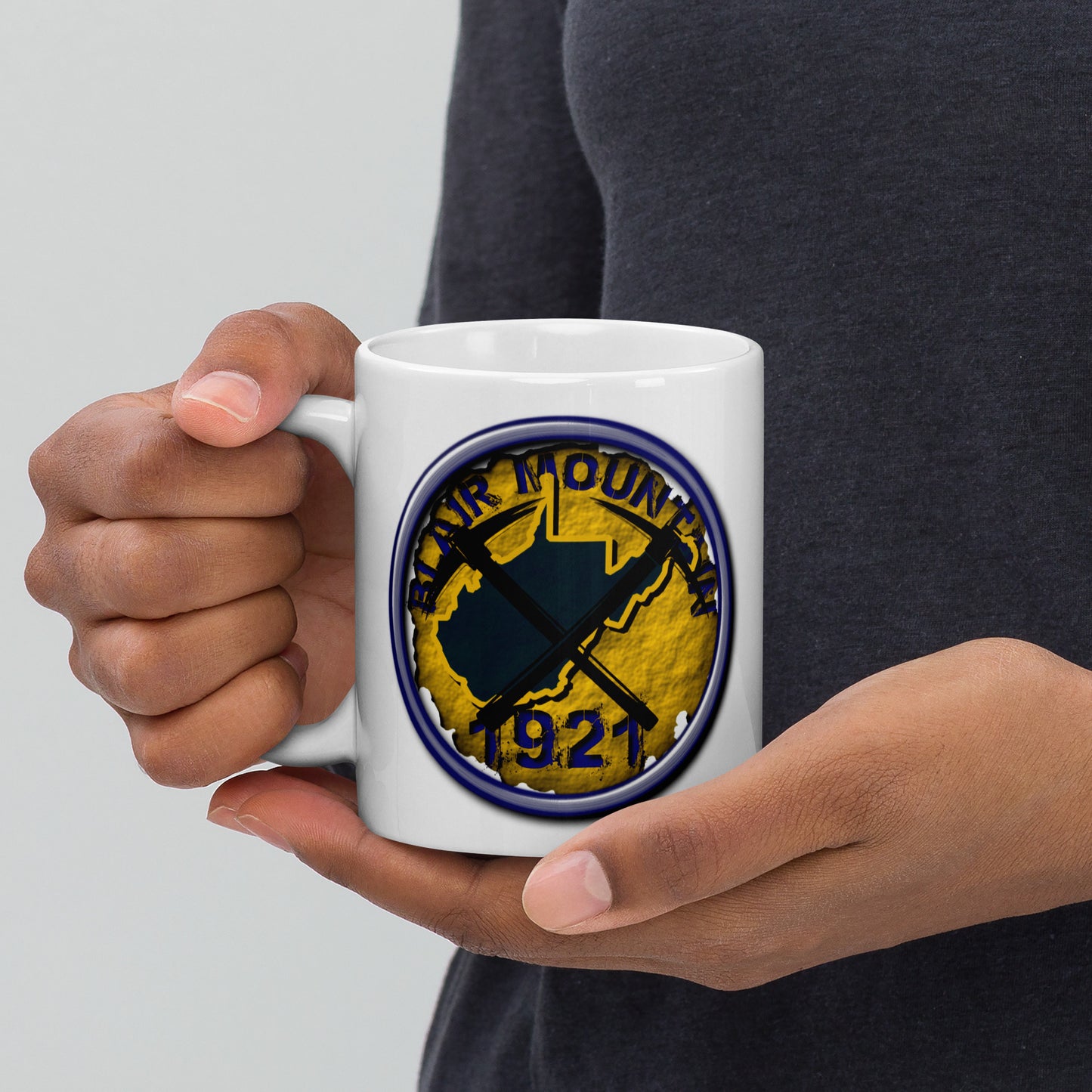 West Virginia Collection™ — Blair Mountain 1921 White Glossy Mug | West Virginia Miners Tribute