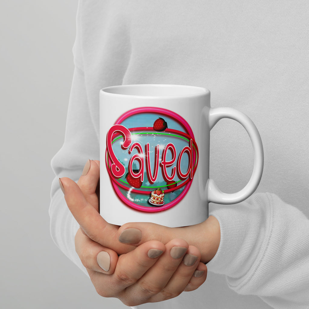 SAVED Shortcake Edition™ — White glossy mug