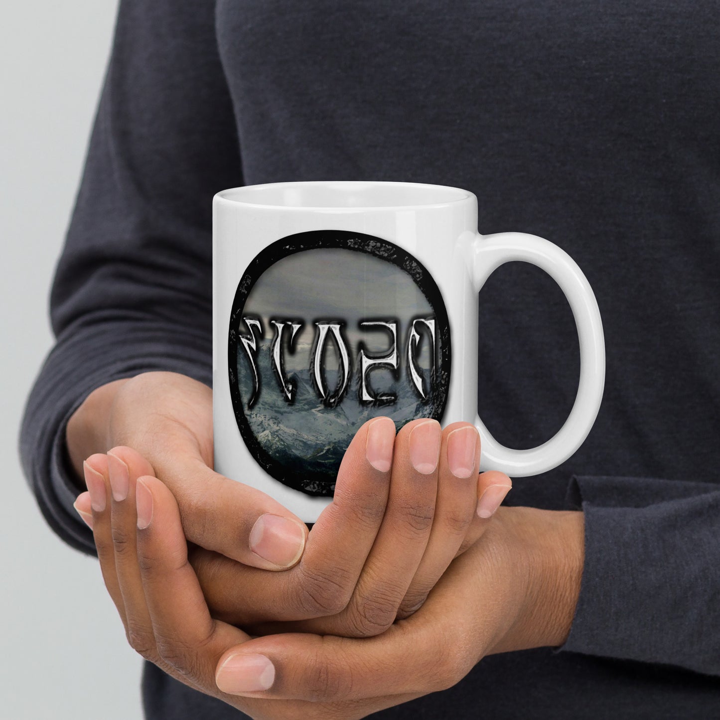 Tundra Collection™ — Daedric Edition™ White glossy mug